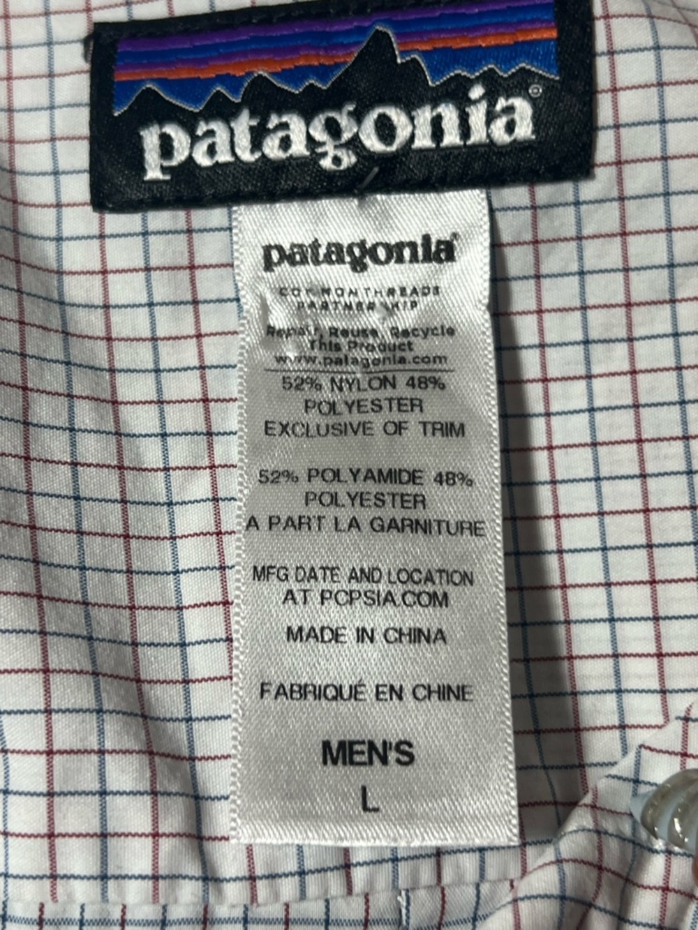 Patagonia sun stretch Short Sleeve Plaid shirt Lightweight Travel hiking fishing - Picture 7 of 11